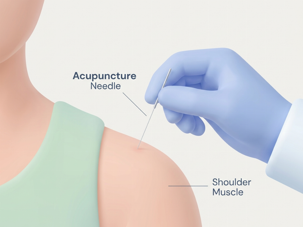 Precise insertion of ultra-fine needles into meridian points.
