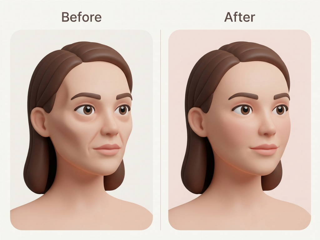 Full Face Fat Grafting: Restoring youthful volume to the forehead, temples, and cheeks.