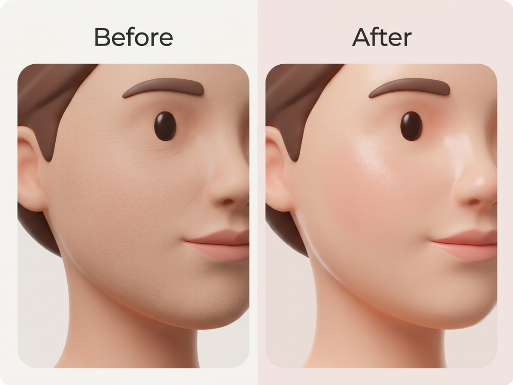 Visible improvement in skin hydration and radiance