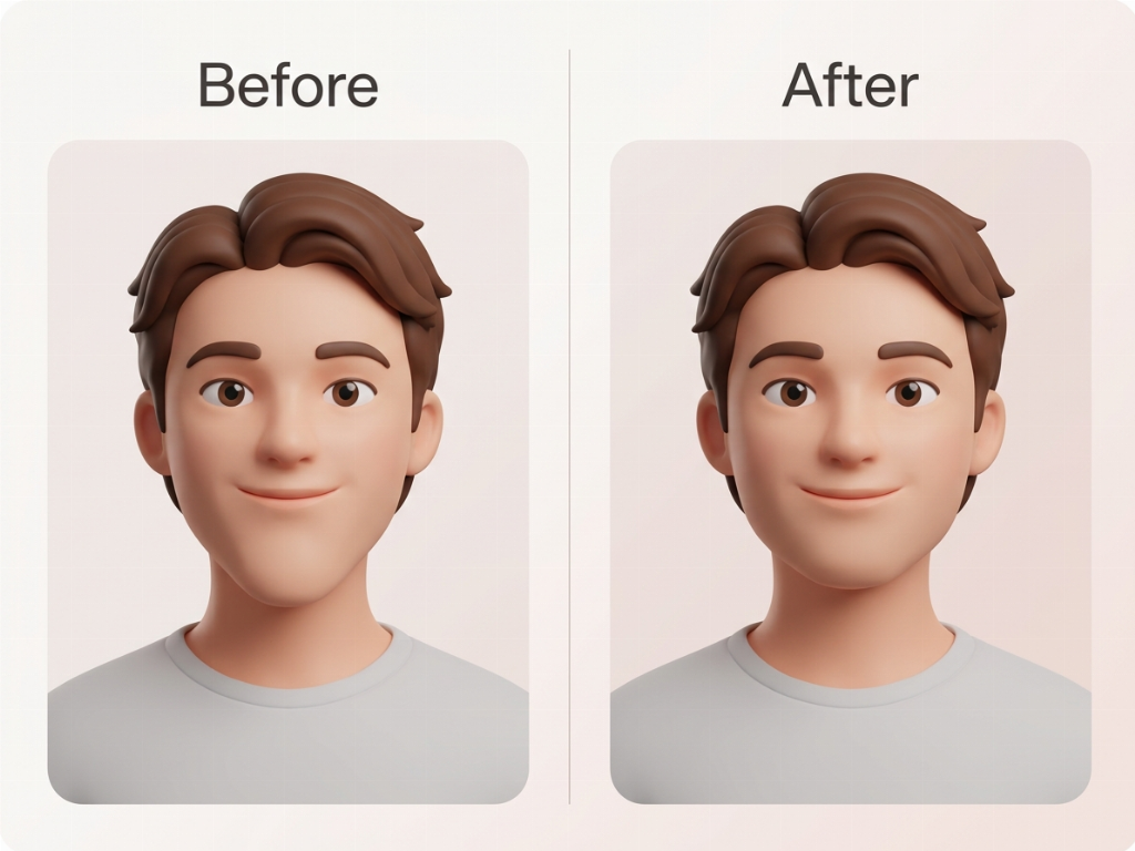 Reduction of a vertically long chin for a more balanced face.
