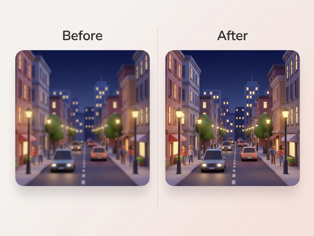Simulated vision improvement after Dream Lens treatment