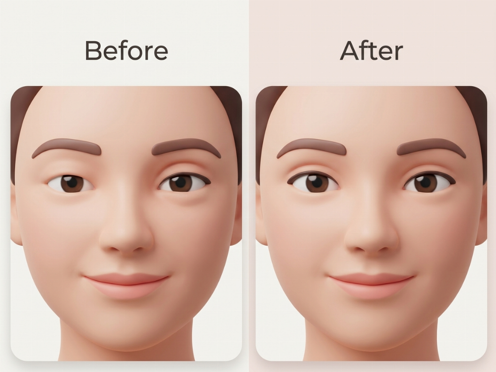 Improving symmetry between eyes that were left uneven after a primary surgery.