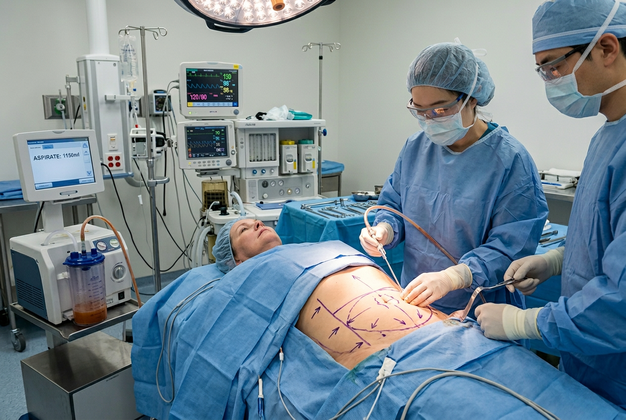 Abdominal Liposuction procedure in Korea