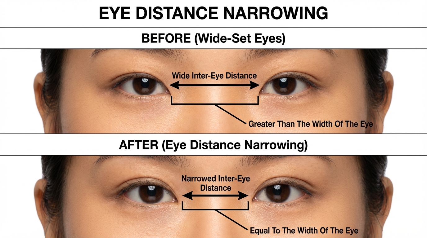 Eye Distance Narrowing
