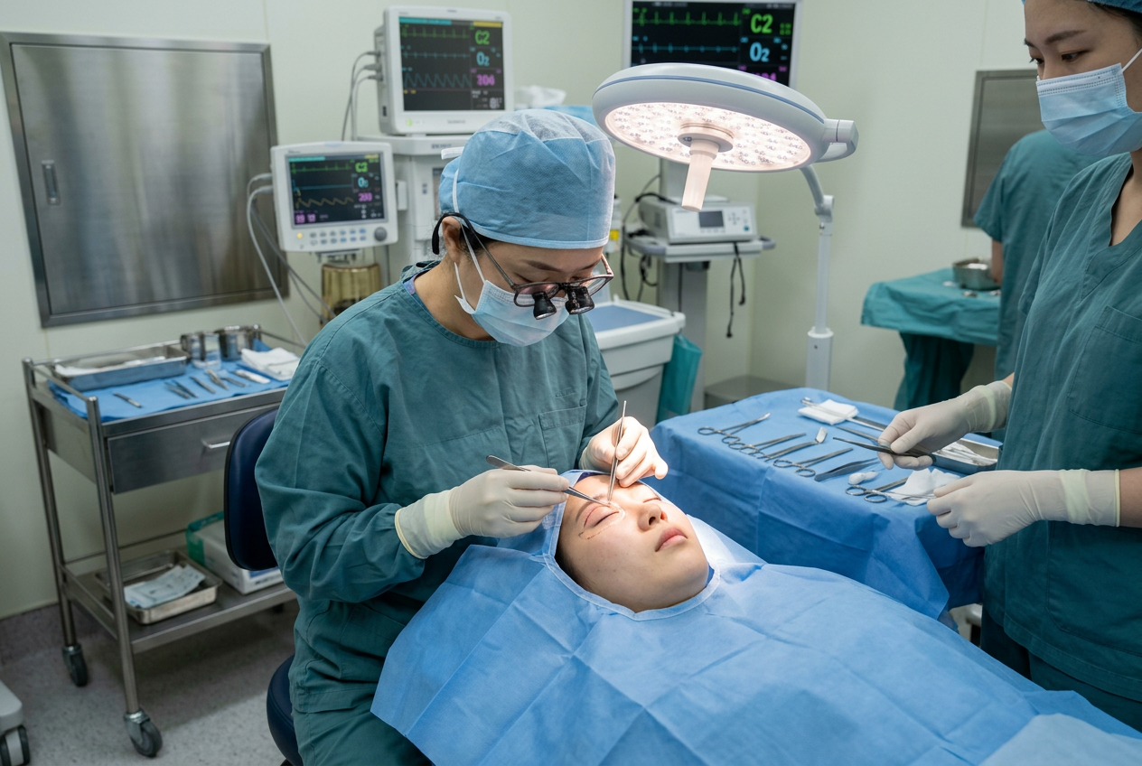 Double Eyelid Surgery procedure in Korea